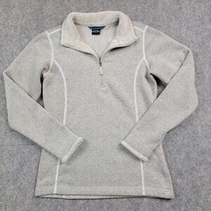 Kuhl Fleece Quarter Zip Pullover Womens Small Brown Cozy Outdoor